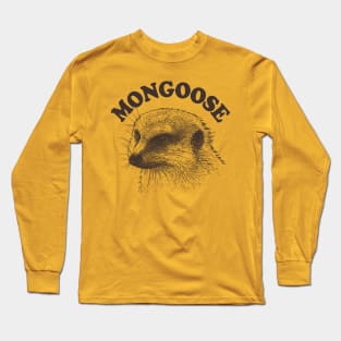 Mongoose Lover Retro Design Long Sleeve T-Shirt